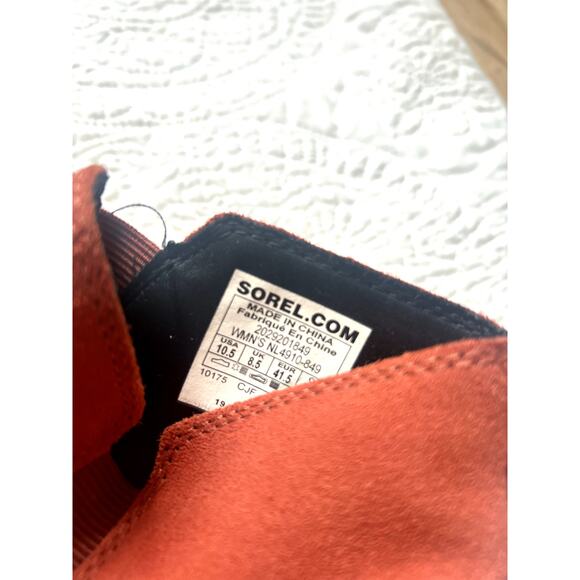NEW Sorel Evie Pull on Suede Bootie, Warp Red Womens Size 10.5 - Picture 7 of 7